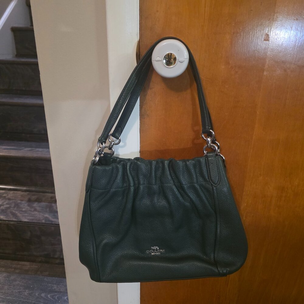 Coach # J2079-C1454 - COACH Leather Maya Shoulder Bag Green Ivy